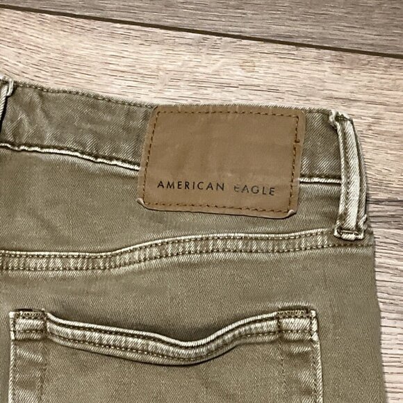 Men's American Eagle AE Athletic Fit Denim Jeans SZ 28x32 Tan Stretch Modern - Picture 10 of 12